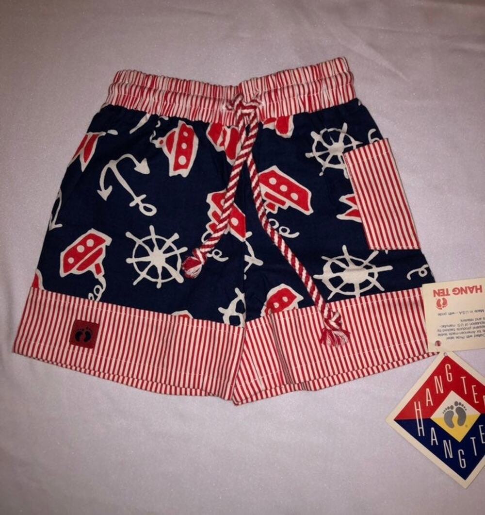 Vintage 90s Hang Ten Nautical Shorts S 6/7